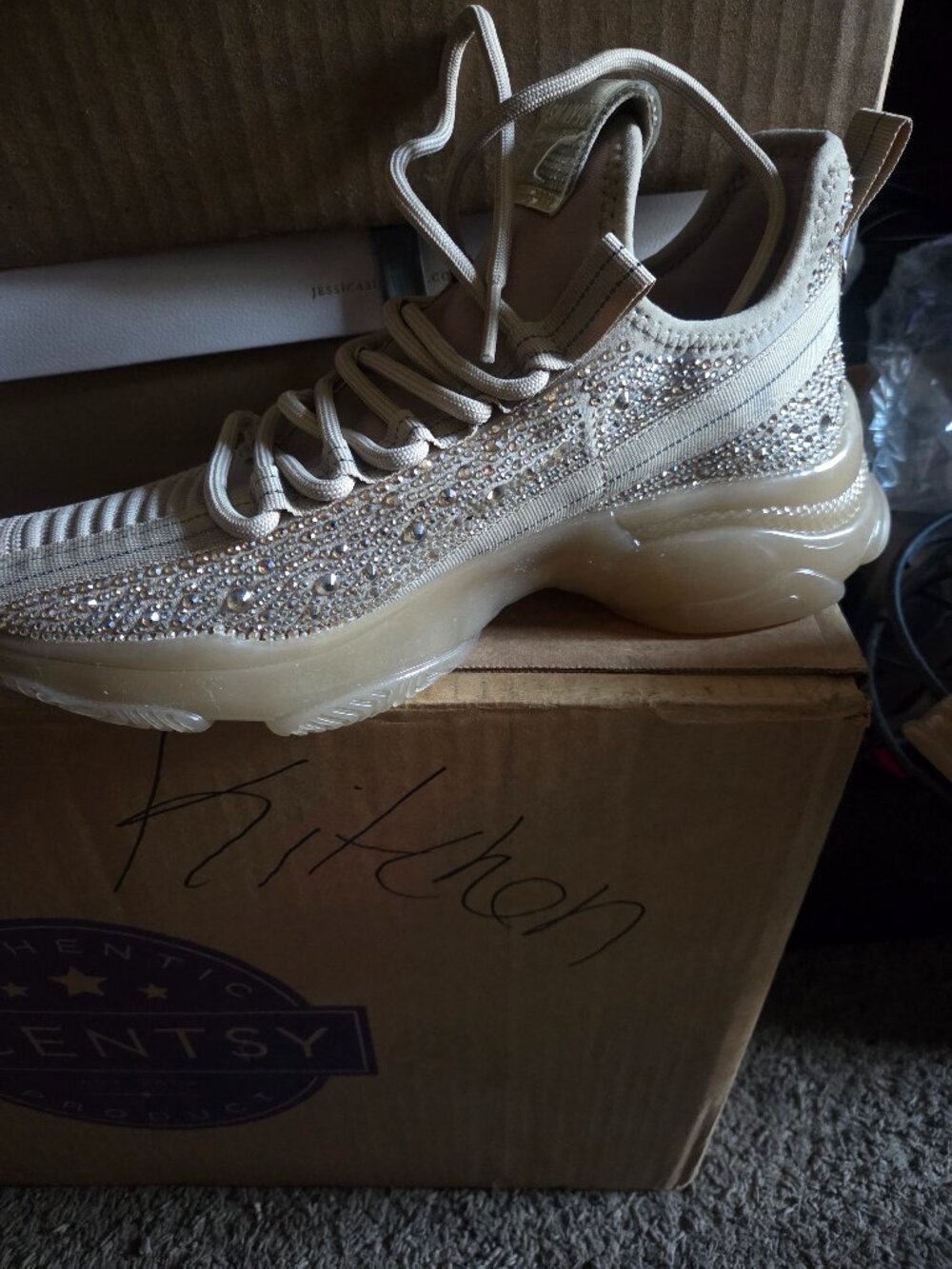 Steve Madden Maxima bling tennis shoes